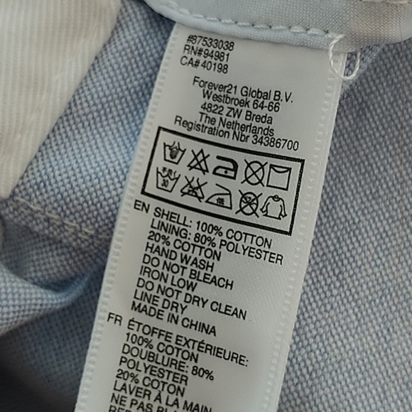 21Men Los Angeles light blue Shirt/Jacket Sz  SP - Picture 9 of 12